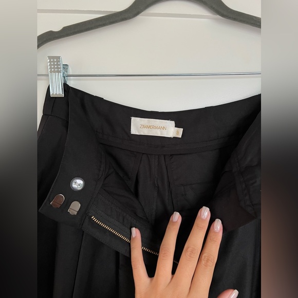 Zimmermann black silk wide leg pants - Picture 5 of 8